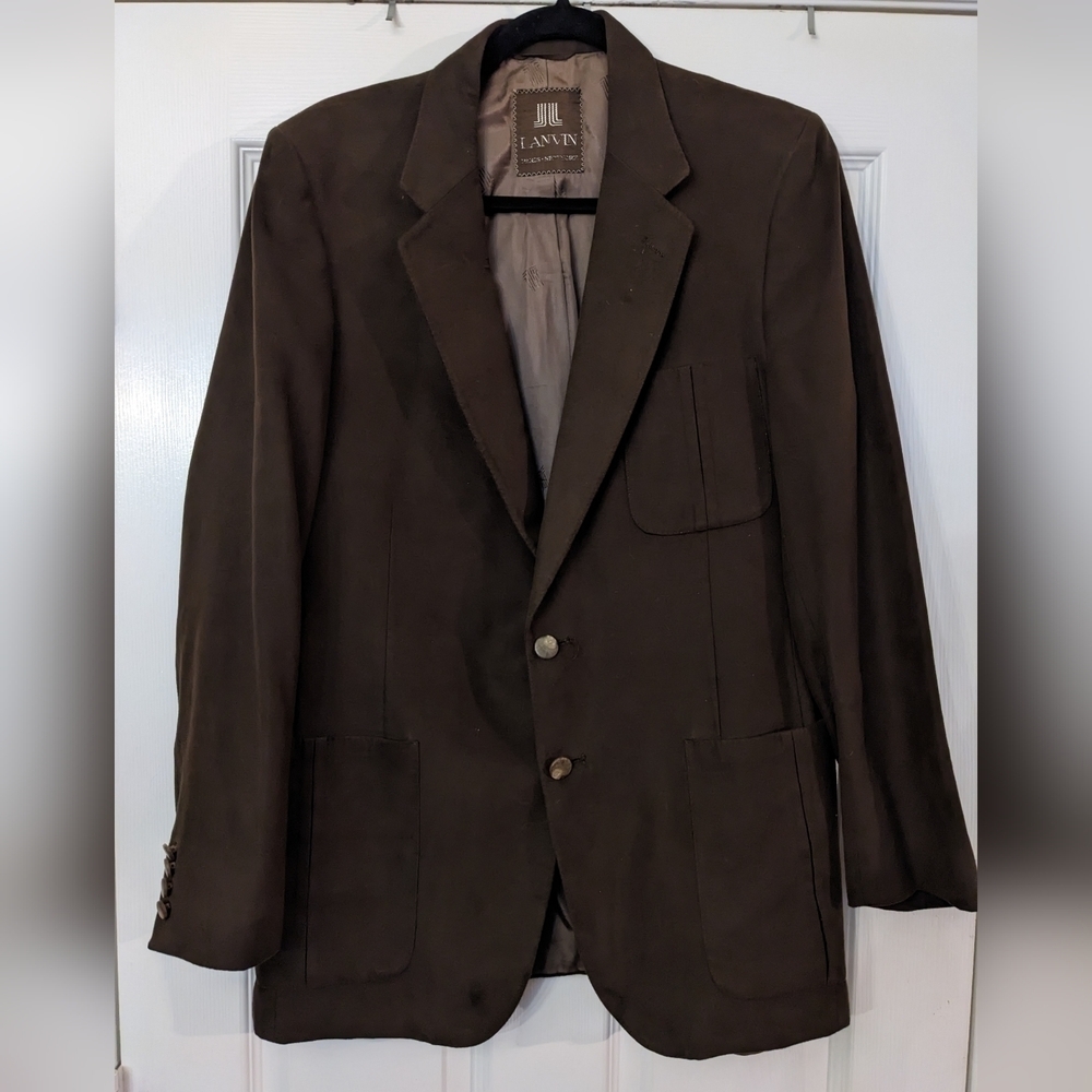 Men's LANVIN Feather Suede Sportcoat